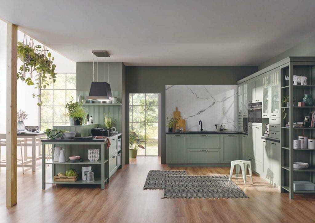 Fair Kitchen Quote - Bauformat Mint Shaker U Shaped Kitchen | MHK Kitchen Experts