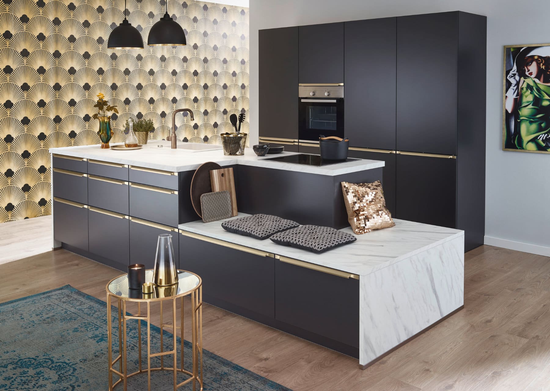 Bauformat Modern Matt Kitchen With Island 1 | MHK Kitchen Experts
