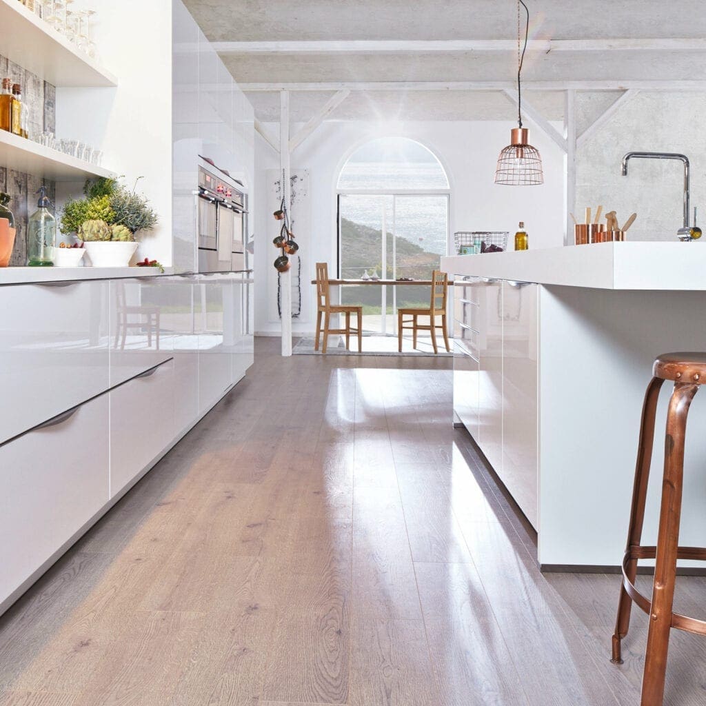 Bauformat White High Gloss Kitchen | MHK Kitchen Expert
