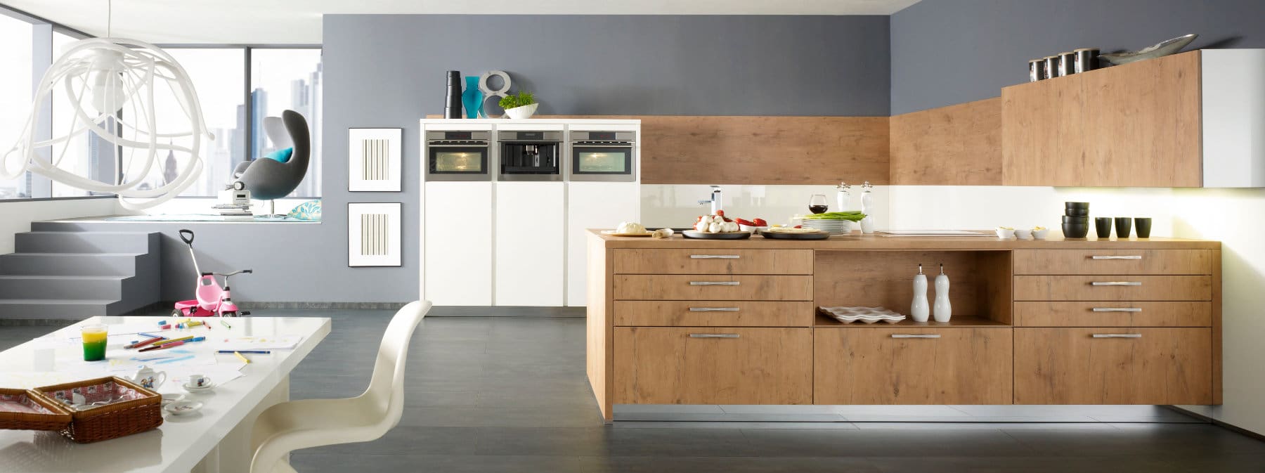 Bauformat Wood Open Plan Kitchen | MHK Kitchen Experts