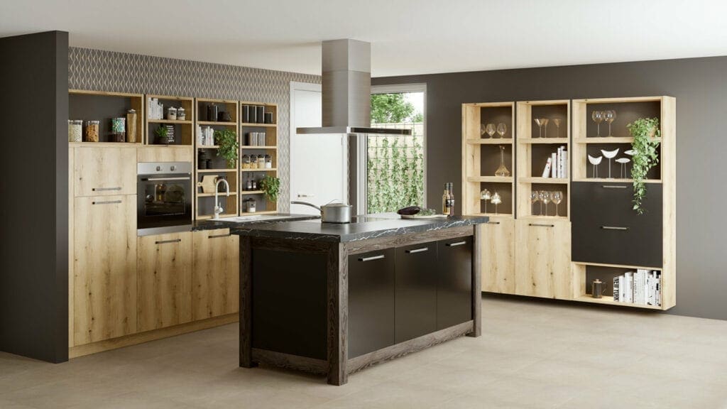 Brigitte Modern Wood Kitchen | MHK Kitchen Expert