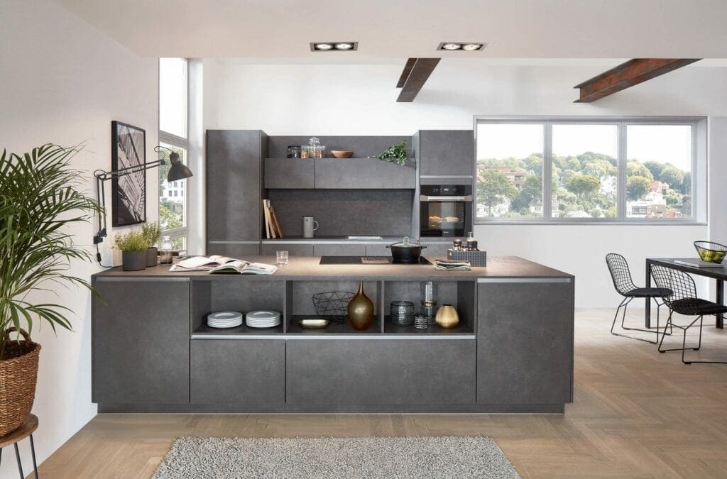 Fair Kitchen Quote - Nobilia Concrete Handleless Kitchen 2021 | MHK Kitchen Experts