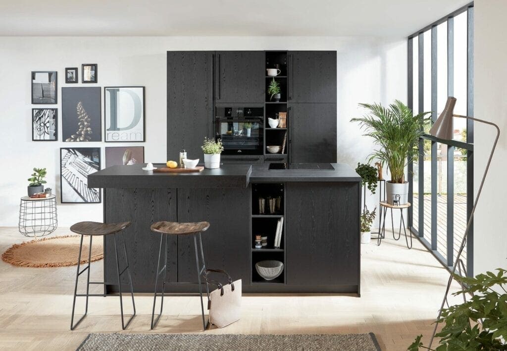 Fair Kitchen Quote - Nobilia Dark Compact Handleless Kitchen With Island 2021 2 | MHK Kitchen Experts