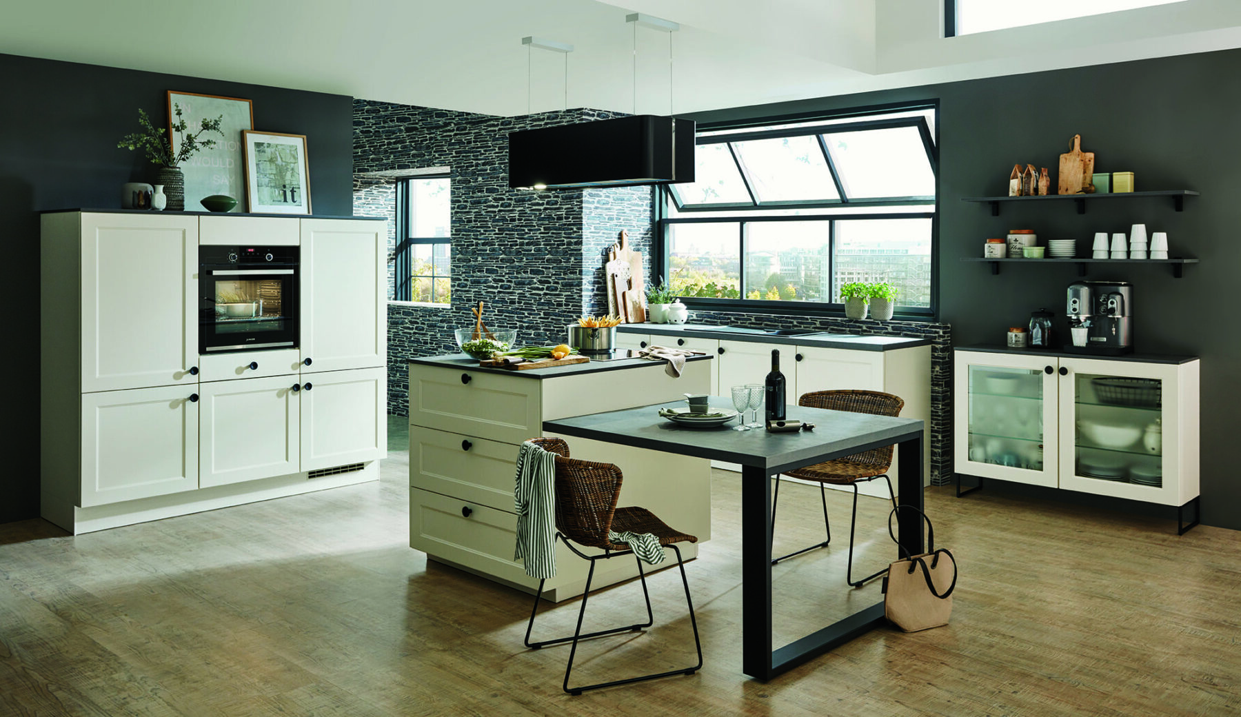 Nobilia Light Matt Shaker Open Plan Kitchen With Island 2021 | MHK Kitchen Experts