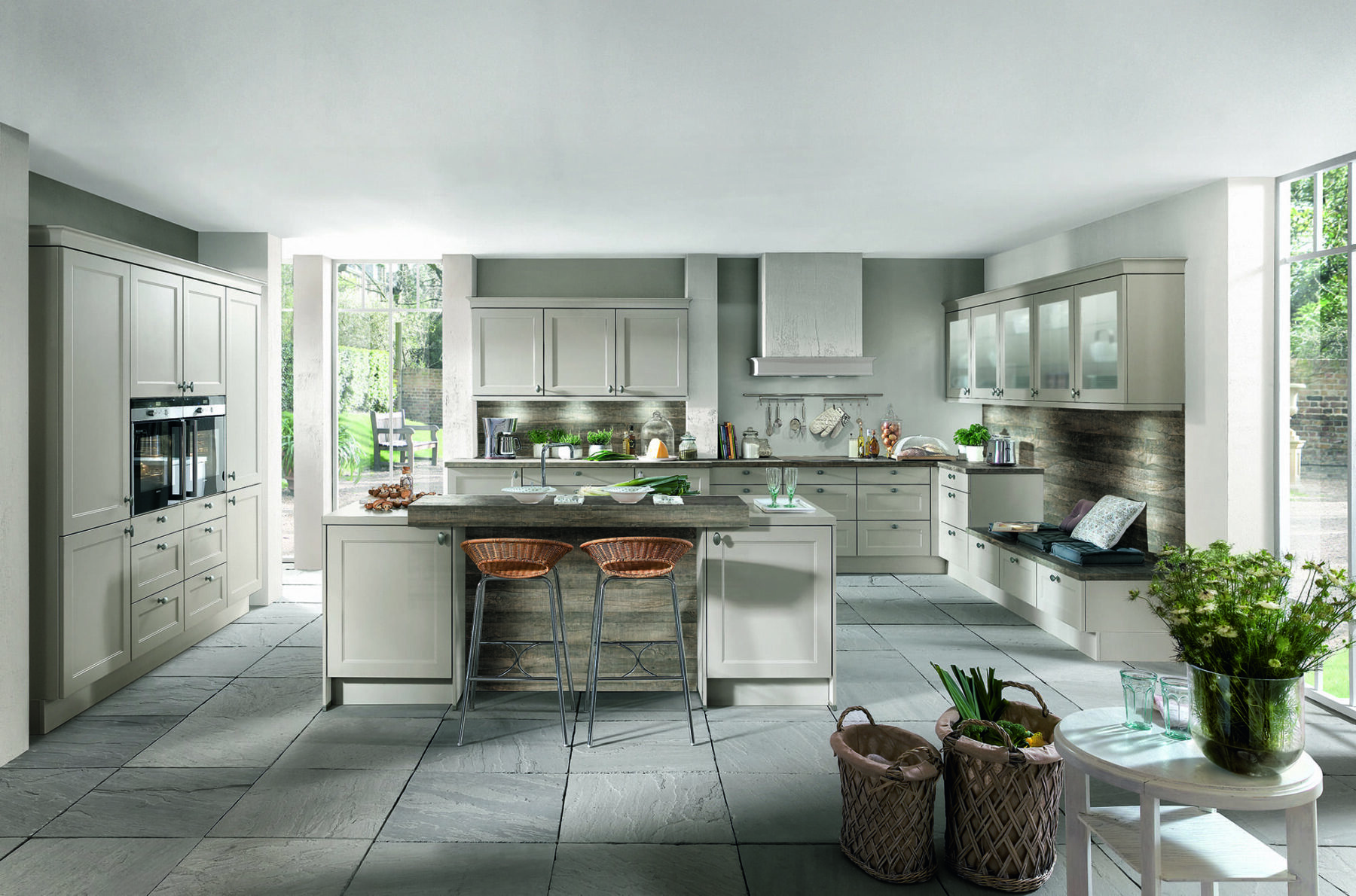 Nobilia Light Matt Shaker Open Plan U Shaped Kitchen With Island 2021 2 | MHK Kitchen Experts