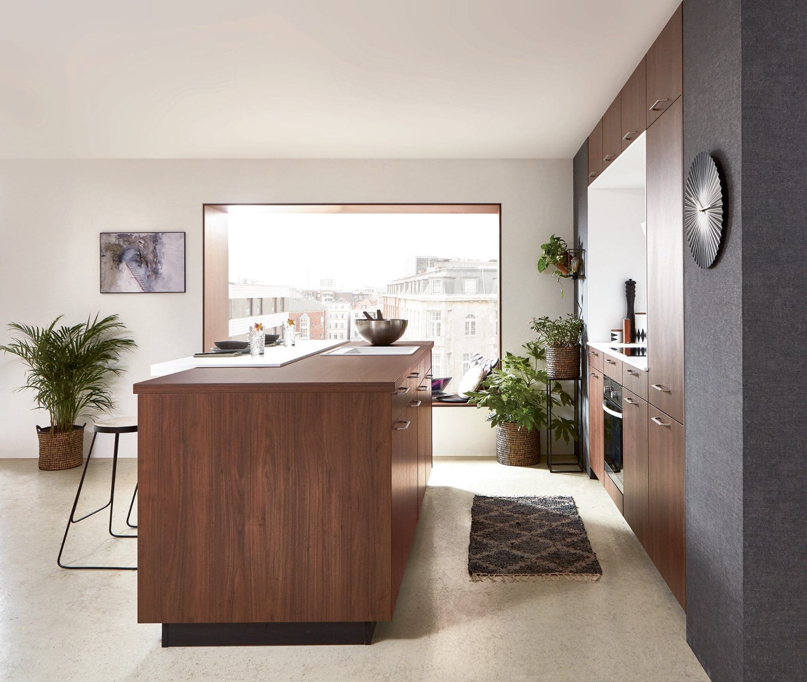 Nobilia Wood Open Plan Kitchen With Island 2021 | MHK Kitchen Experts