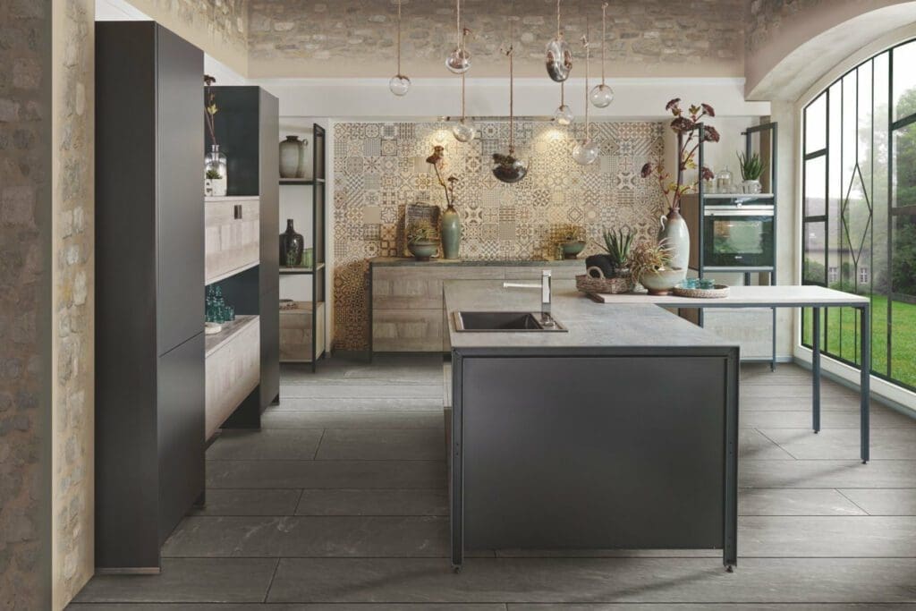 Bauformat Matt Charcoal Handleless Kitchen | MHK Kitchen Experts