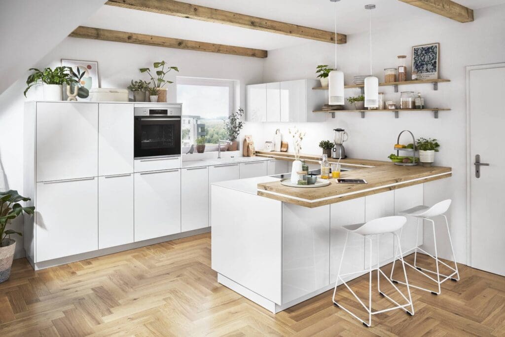 Nobilia Light Wood Handleless Kitchen | MHK Kitchen Experts