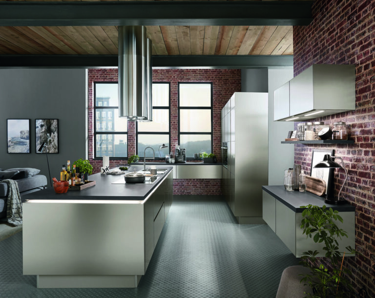 Luxury kitchen ideas -Nobilia Metallic Handleless Kitchen 2021 | MHK Kitchen Expert
