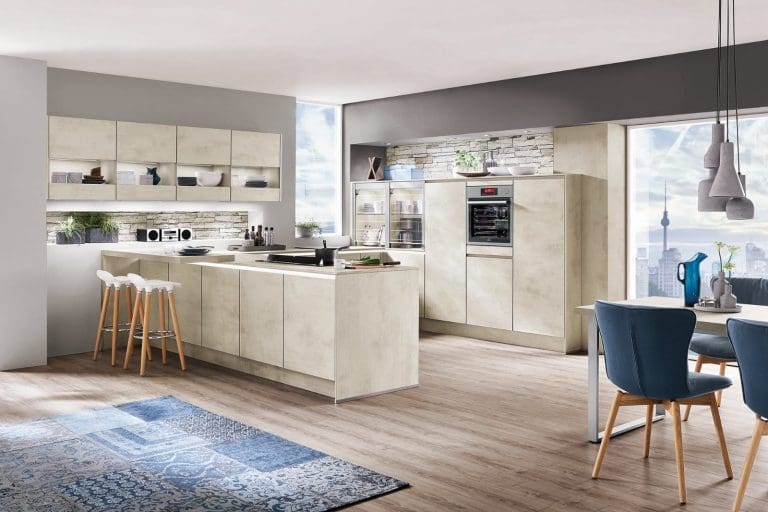 Nobilia Stone Handleless U Shaped Kitchen 2021 | MHK Kitchen Expert