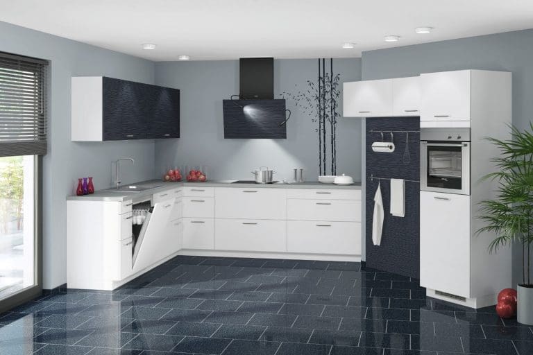 Bauformat Matt White L Shaped Kitchen | MHK Kitchen Expert