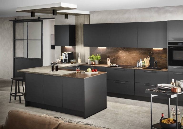 Nobilia Dark Modern Kitchen Dark Wood | MHK Kitchen Expert