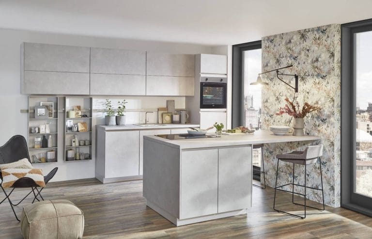 Nobilia Light Grey Handleless Kitchen | MHK Kitchen Expert