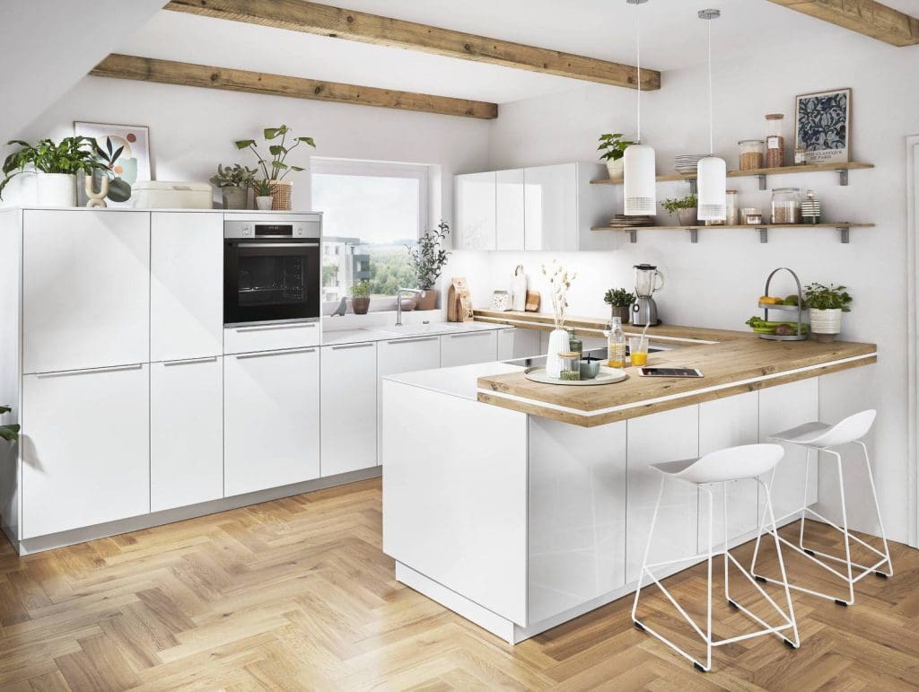Nobilia Light Wood Handleless Kitchen | MHK Kitchen Experts