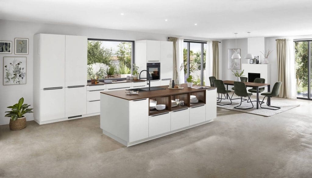 Nobilia Matt White Kitchen | MHK Kitchen Experts