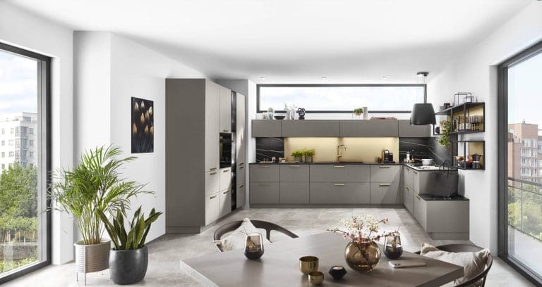 Nobilia U Shaped Grey Kitchen | MHK Kitchen Expert