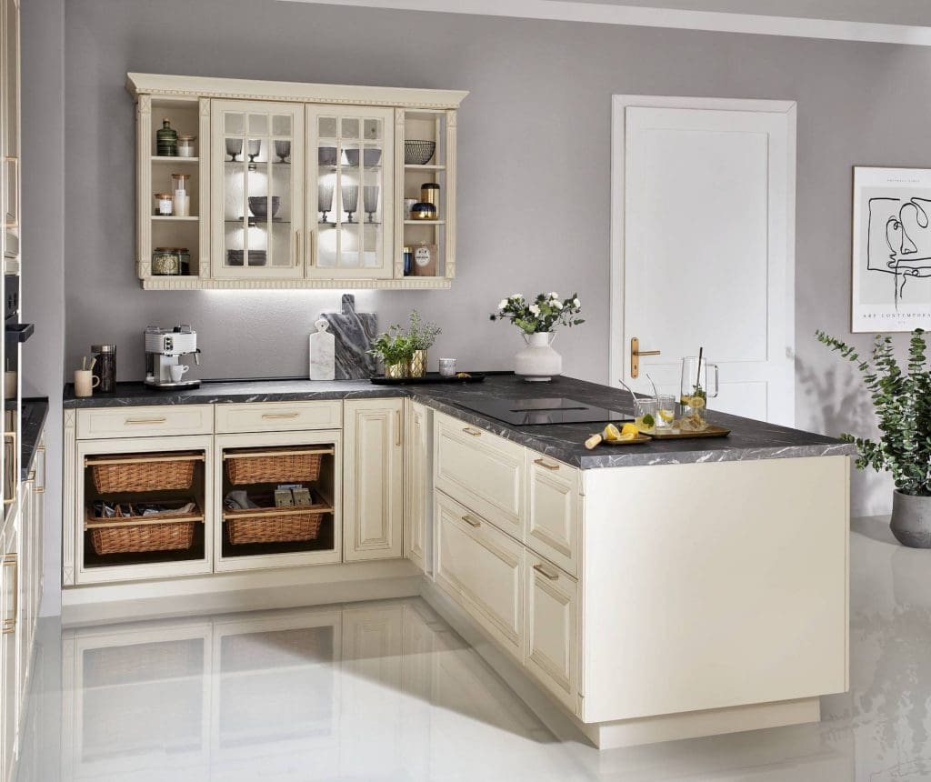 Nobilia Light Stone Worktop Shaker Kitchen | MHK Kitchen Experts