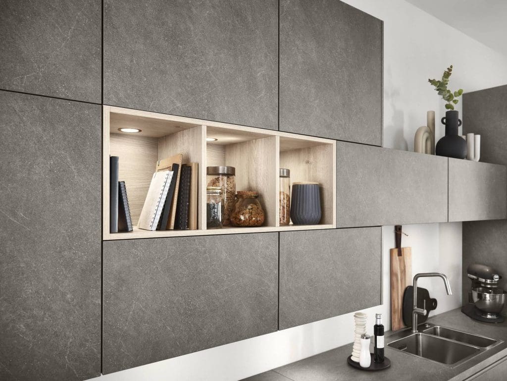 Nobilia Concrete Storage | MHK Kitchen Experts
