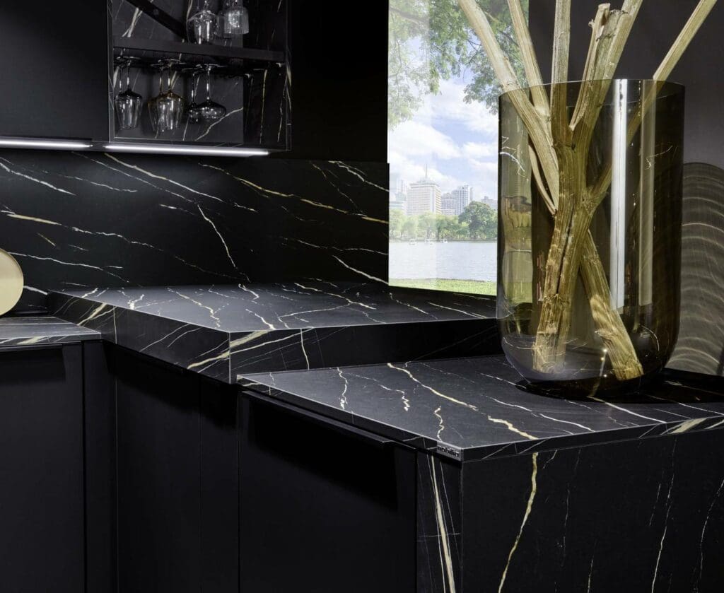 Nobilia Dark Stone Worktop | MHK Kitchen Experts