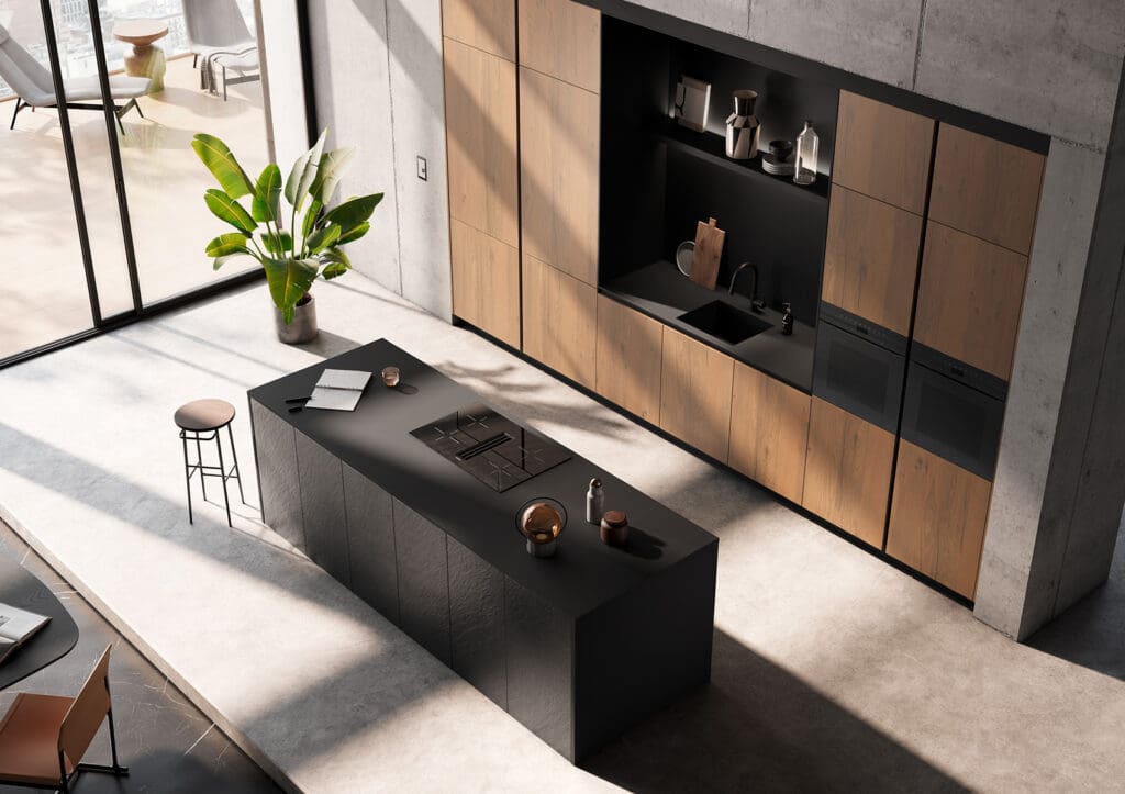 Av7030 Gl Black Star Av6082 Gl Wildeiche Nougat M5 Querformat 1700X1200 | MHK Kitchen Expert
