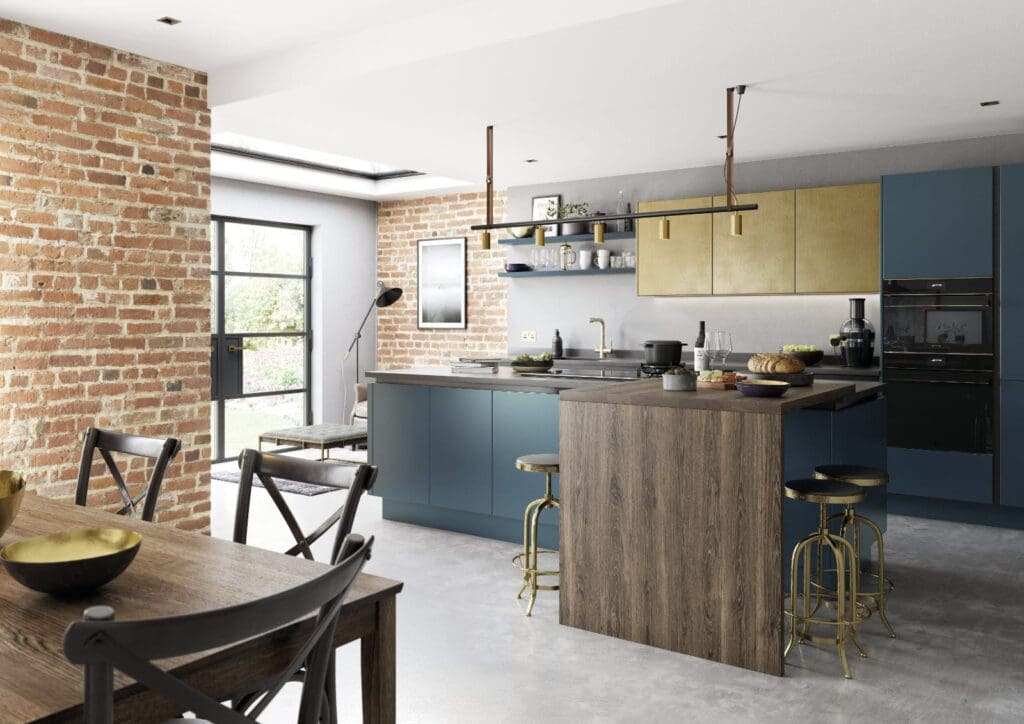 Alku Modern Matt Kitchen With Island | MHK Kitchen Experts