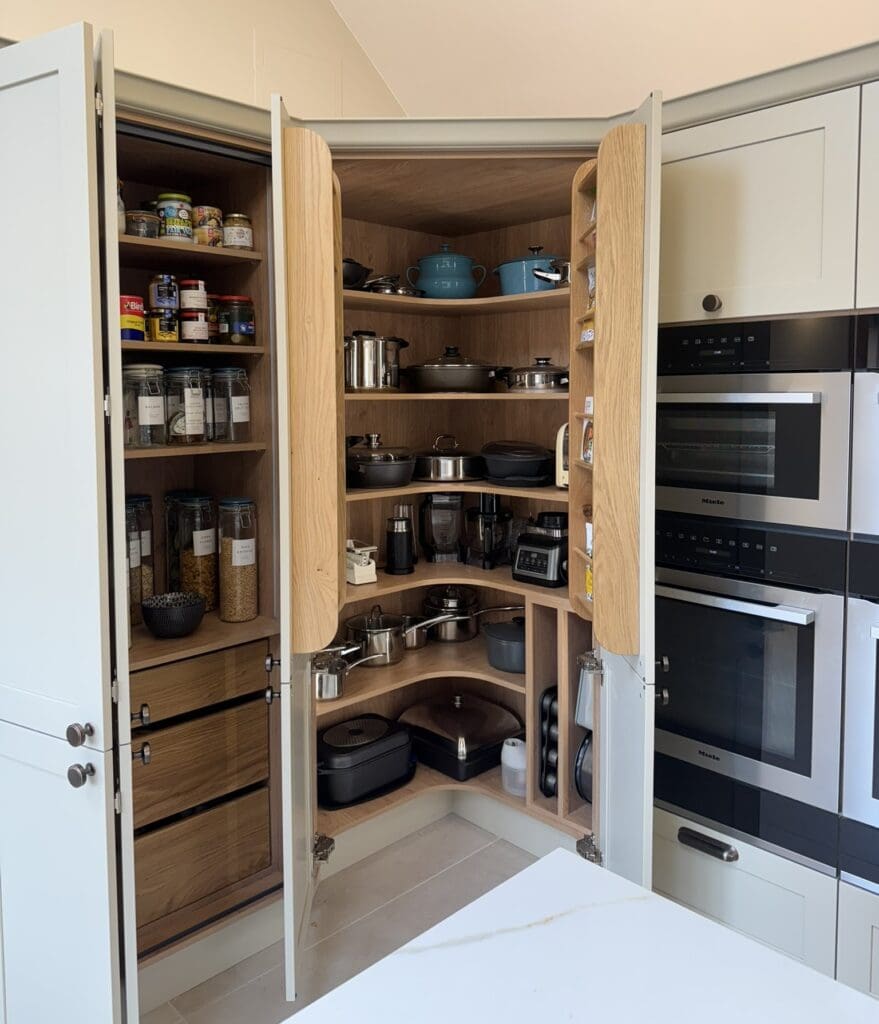 kitchen corner pantry unit | MHK Kitchen Experts